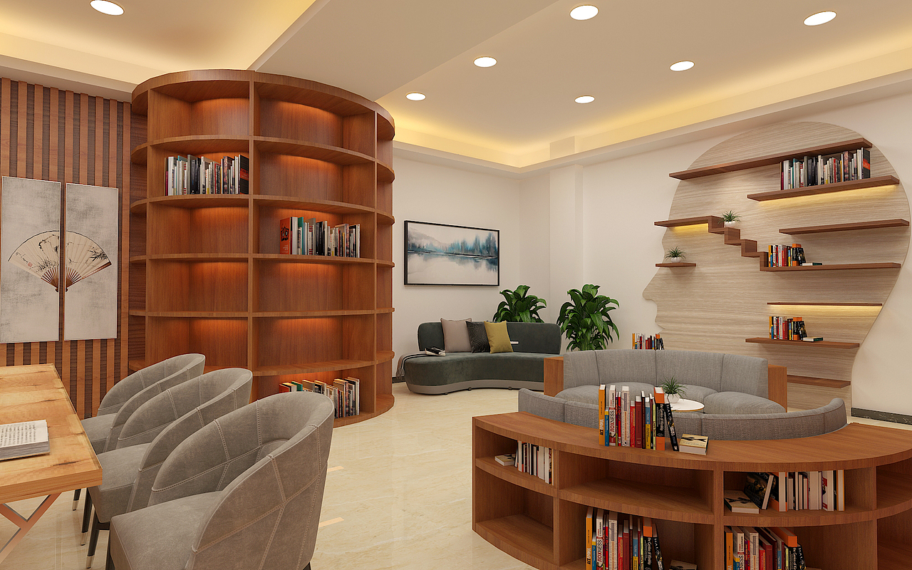 学校图书馆 阅读室（图ZMzAxMzM3MzMy） - 展陈设计 - 站酷设计师云景工程设计原创素材 - 站酷ZCOOL