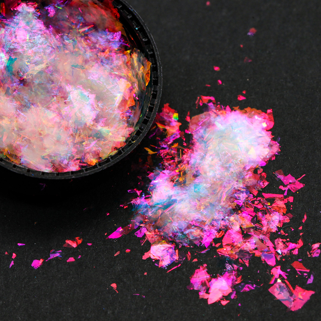 粗片极光变色龙彩妆渐变美妆美甲原料粉拍摄