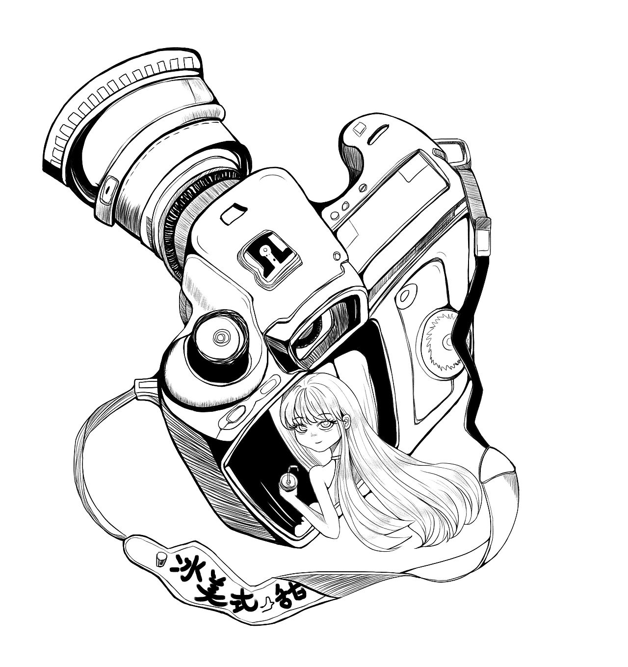 《相机》|插画|创作习作|冰美式不甜 - 原创作品 - 站酷 (zcool)