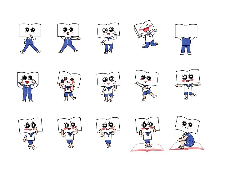 新東方深圳校服書人形象設(shè)計(jì)（圖ZMjA4MTA1NTc2） - IP形象 - 站酷設(shè)計(jì)師Z50579123原創(chuàng)素材 - 站酷ZCOOL