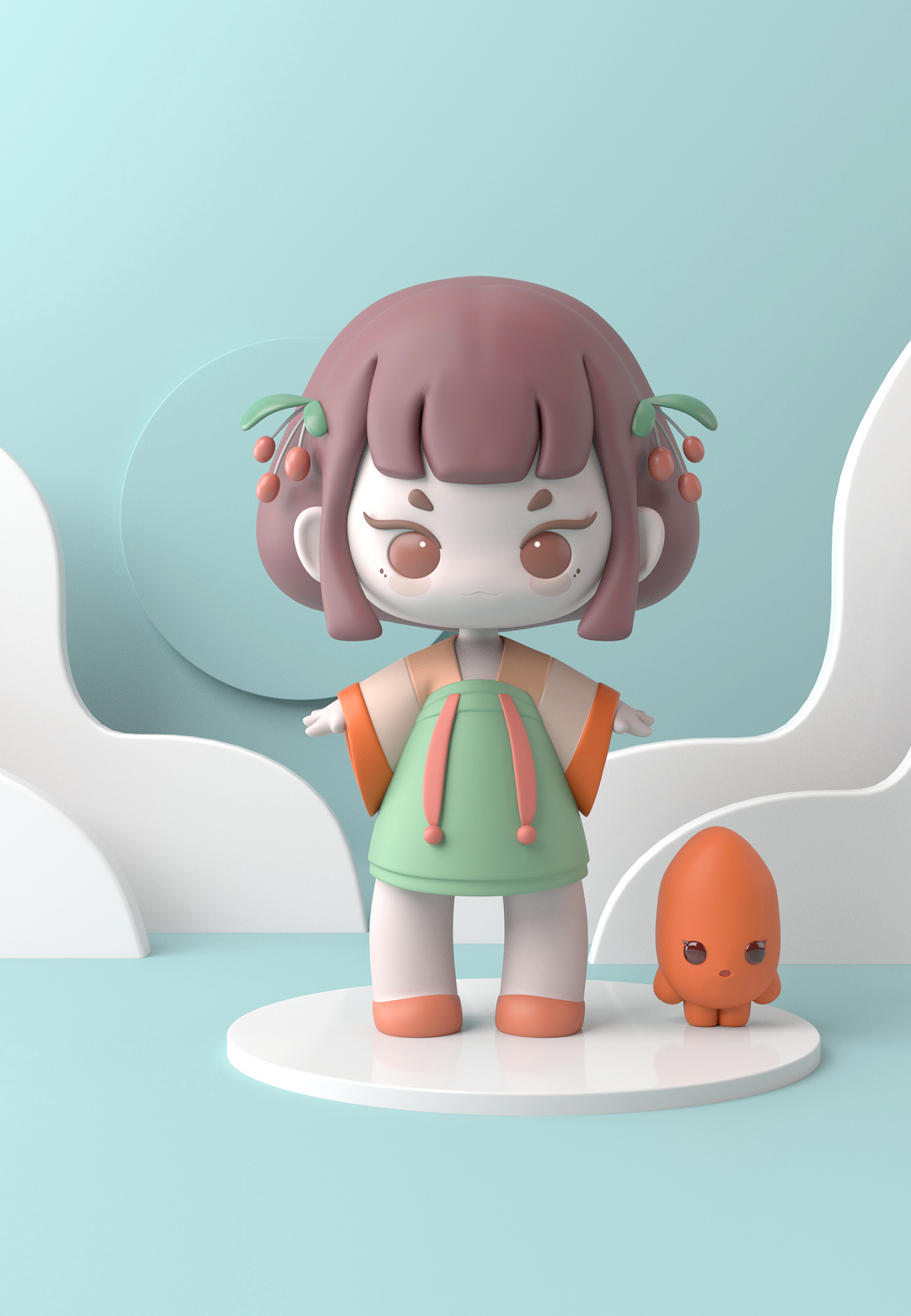 敦煌ip/盲盒/潮玩/敦煌八宝立体效果|三维|人物/生物|n2c总部 - 原创