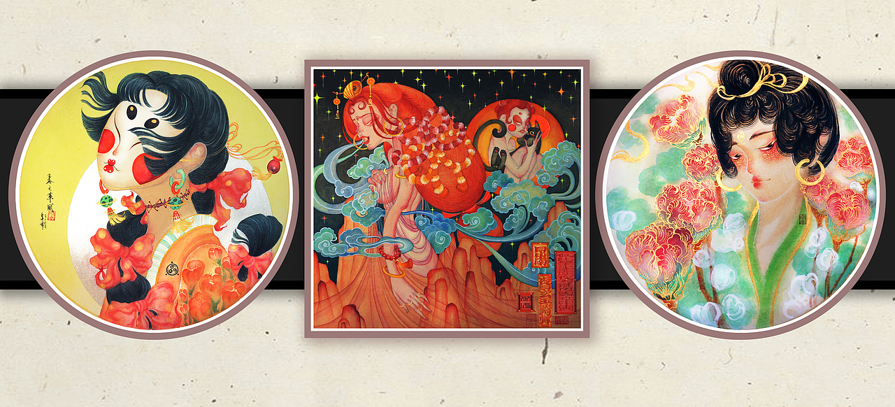 《长风爱玉.山芙.春之华赋》白中南颜彩-人川集（图ZMjkyMjE1ODg0） - 艺术插画 - 站酷设计师白中南原创素材 - 站酷ZCOOL