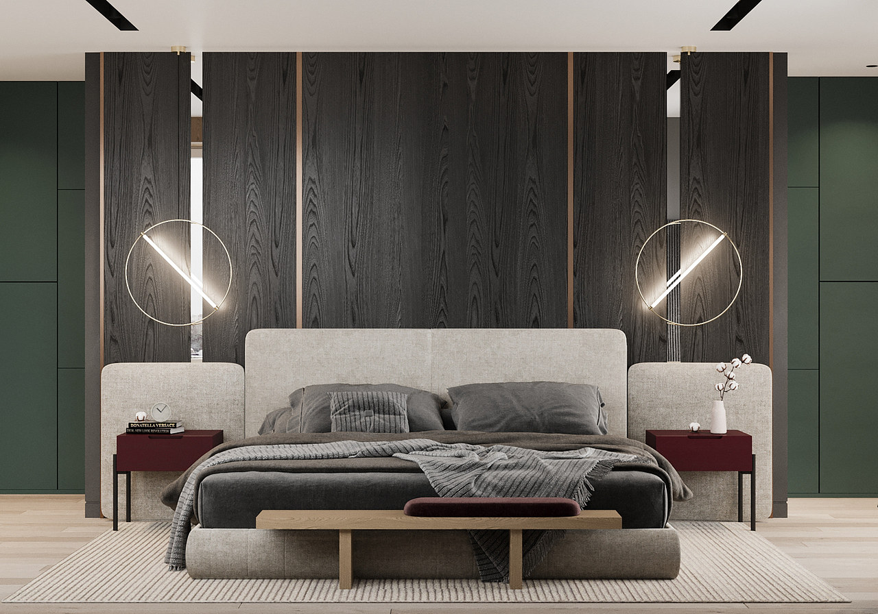 103㎡多彩公寓设计,温柔治愈的完美搭配