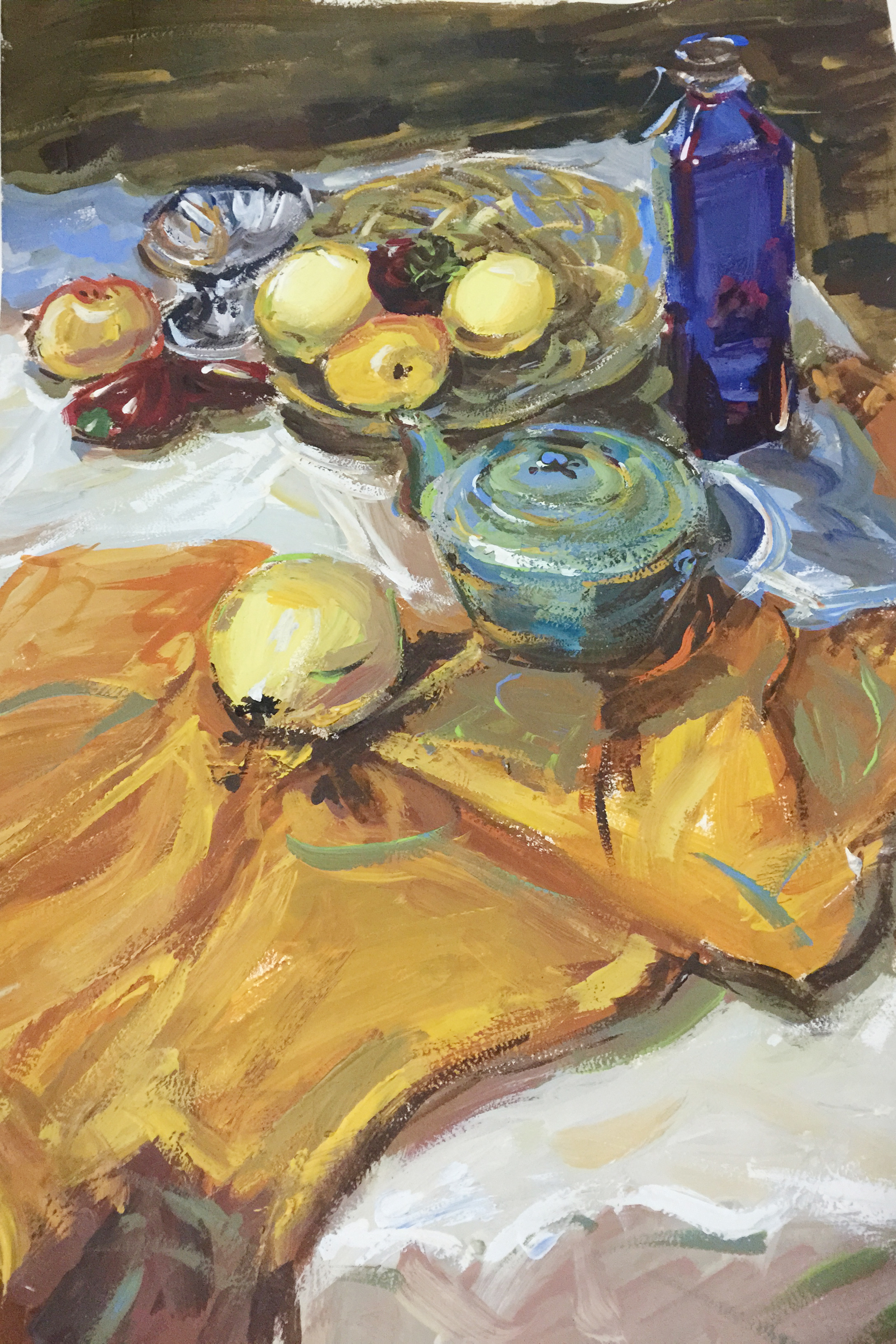 静物水粉画系列作品习作