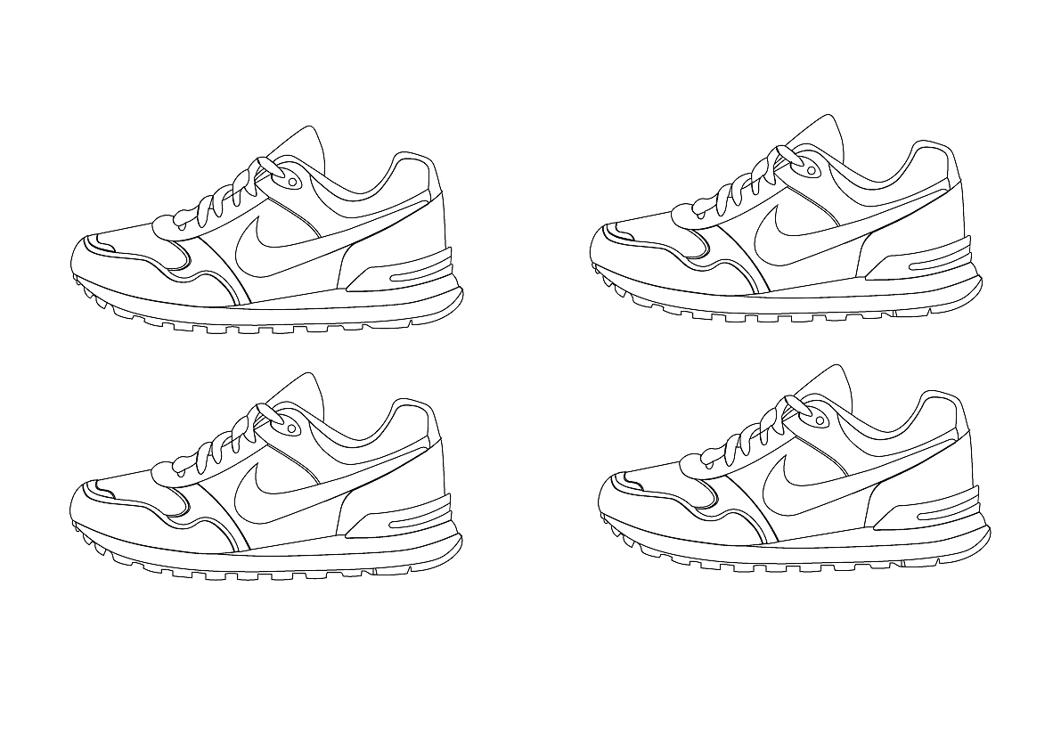 nike鞋子模板.想要这个模板的可以私信我发ai原件.