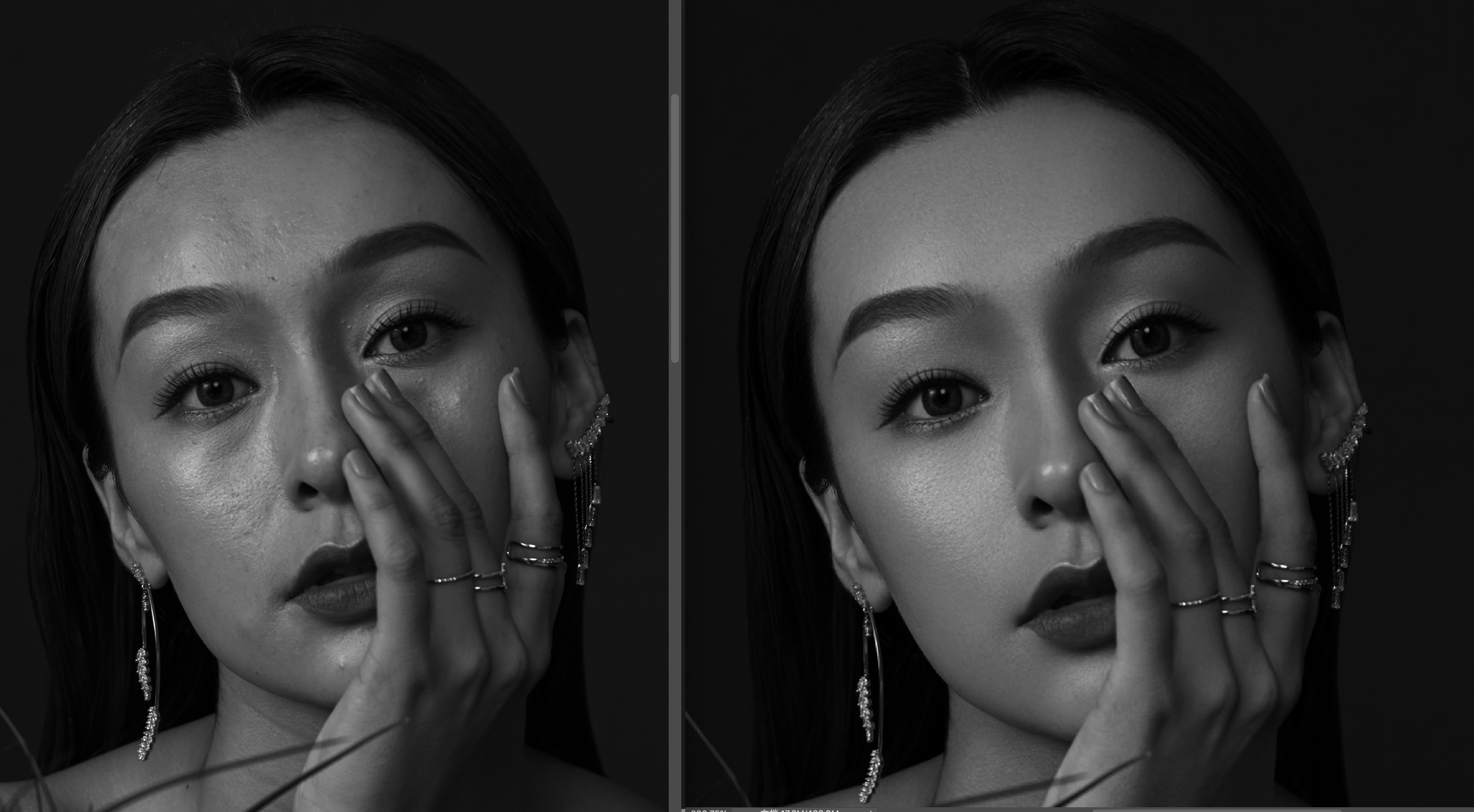 高级皮肤质感精修教程,含psd详细图层