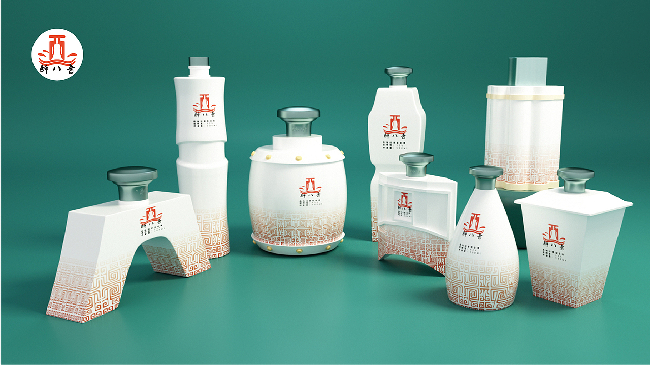 “醉八音”酒容器包装设计（图ZMjUyMzIyMjI0） - 包装 - 站酷设计师北陌霜序原创素材 - 站酷ZCOOL