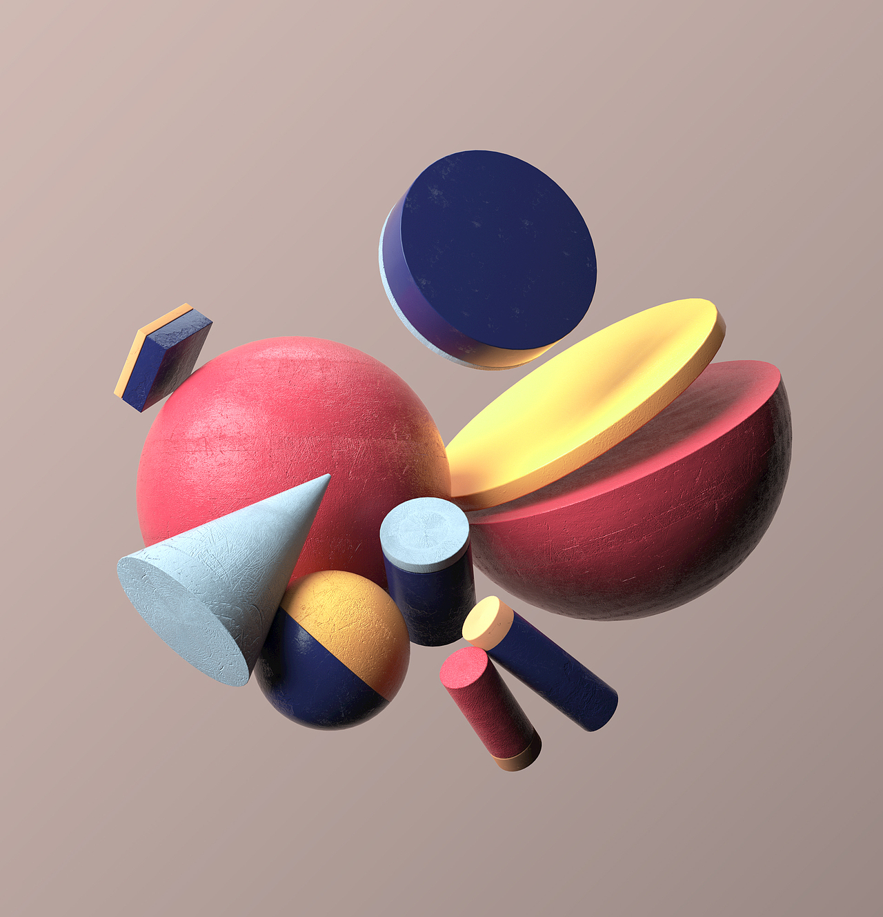 C4D练习（上篇）（图ZMjE3MzYzOTE2） - 其他三维 - 站酷设计师豆子Douz原创素材 - 站酷ZCOOL
