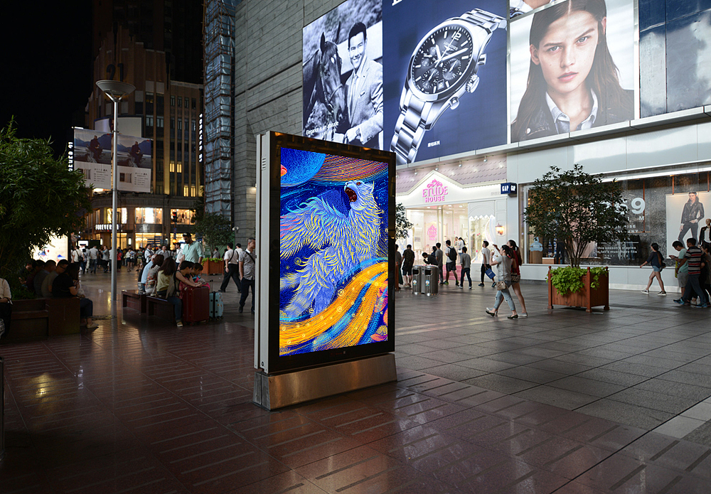 如虎添翼插画海报设计