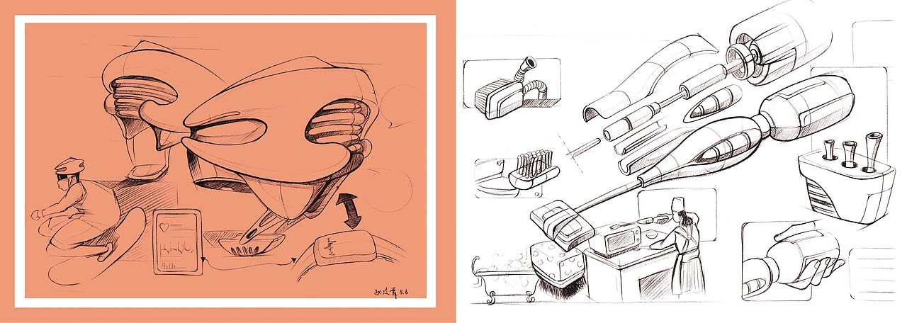 作品集--产品手绘