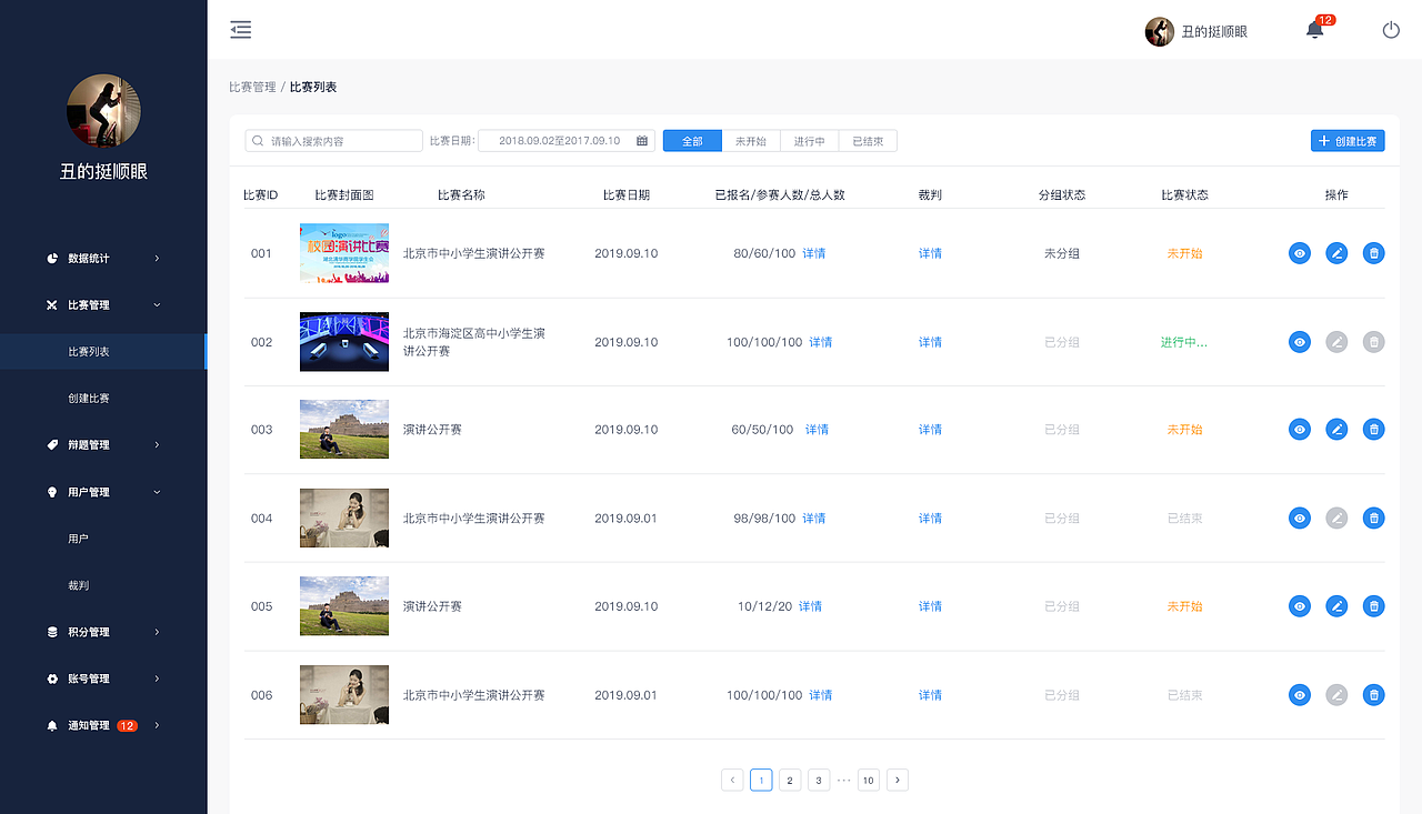 爱演讲星球辩论比赛系统后台（图ZMTM1MDkzNzc2） - 其他网页 - 站酷设计师王先生xc原创素材 - 站酷ZCOOL