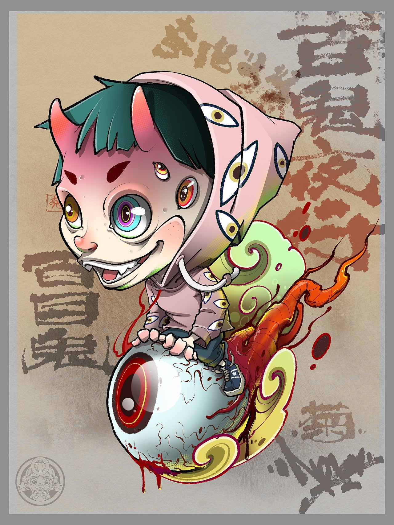 【百鬼夜行】纹身手稿|插画|创作习作|rage02_原创作品-站酷zcool