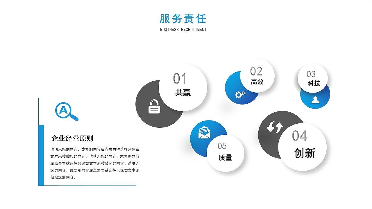 商务风蓝色公司企业介绍未来目标规划PPT模板