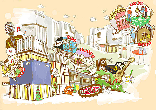 安徽国购集团·国购广场宣传插图Ⅲ（图ZMTQxMzIzNTI=） - 商业插画 - 站酷设计师Bigfish大鱼君原创素材 - 站酷ZCOOL