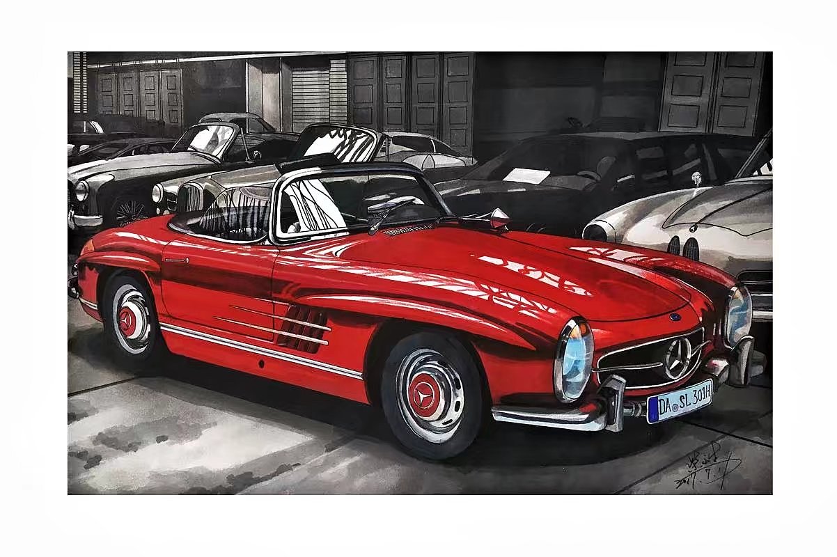 马克笔汽车手绘练习（图ZODcxODIwODQ=） - 艺术插画 - 站酷设计师柴永生原创素材 - 站酷ZCOOL