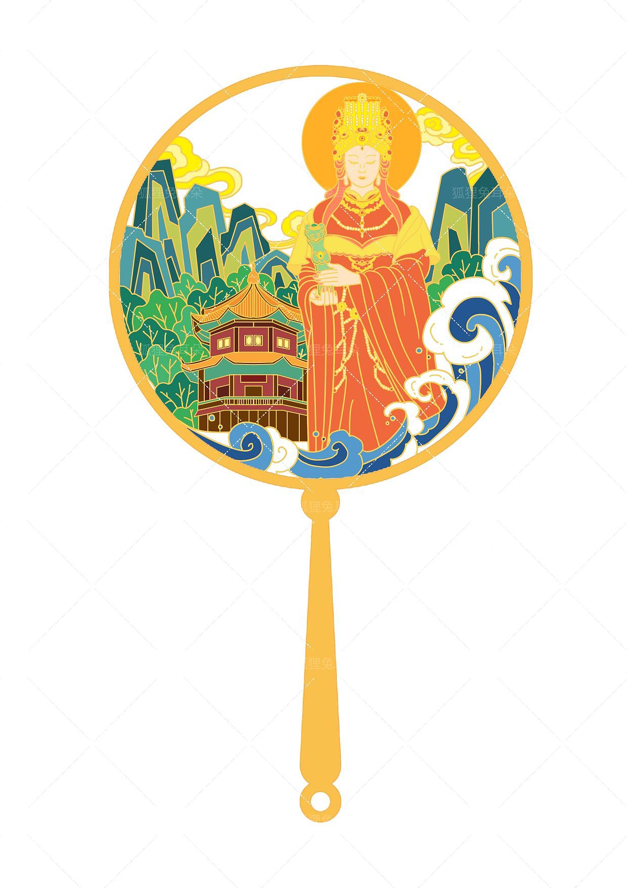 徽章 冰箱贴 扇面设计