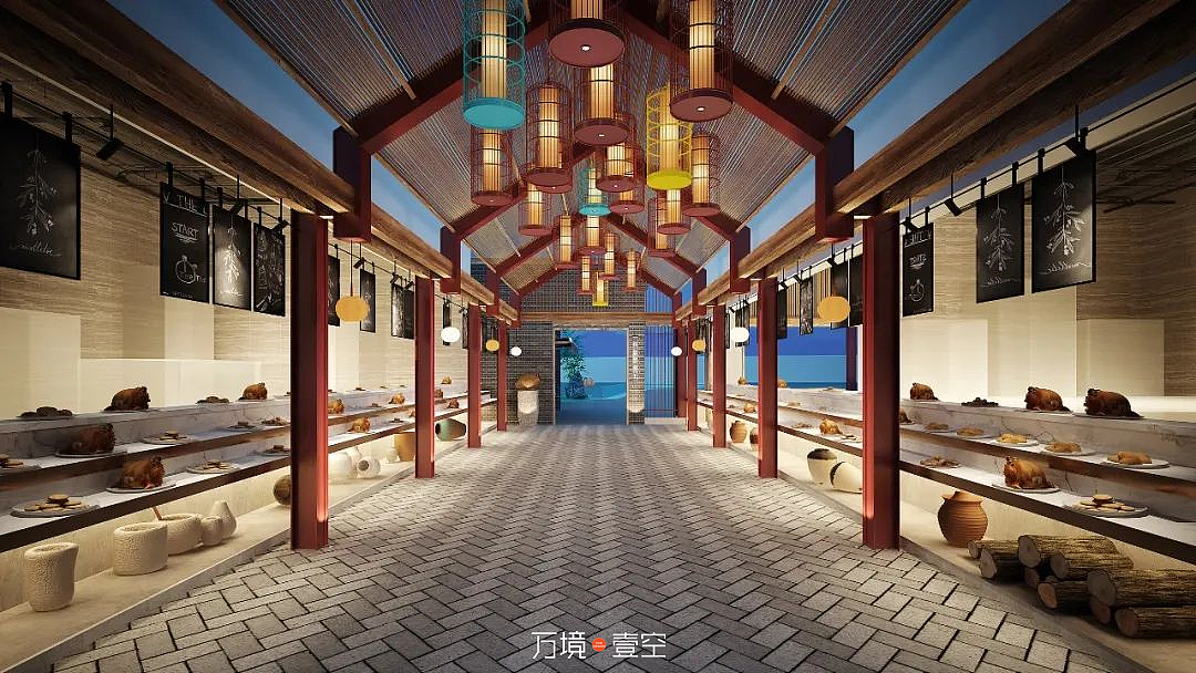 餐饮空间设计空间美学案例合集（图ZMjkwMzg3OTgw） - 酒店餐饮设计 - 站酷设计师万境壹空设计原创素材 - 站酷ZCOOL