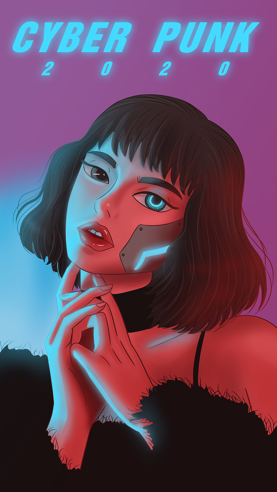 光影风格人物插画