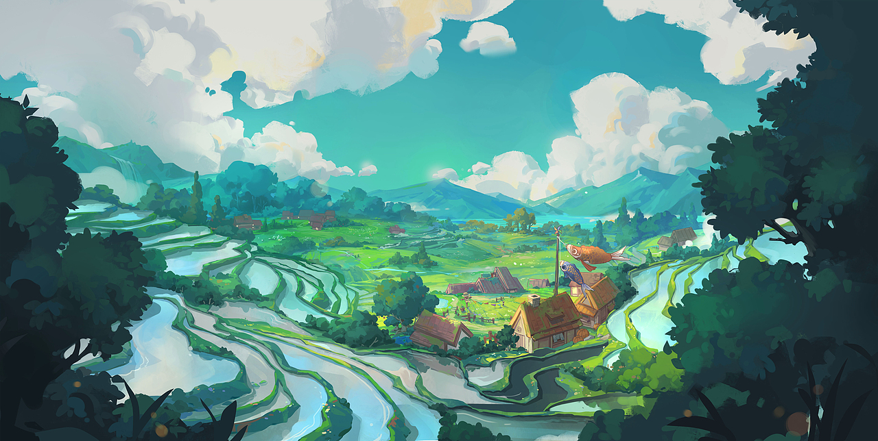 村落（图ZMjc2NTY5Mzgw） - 游戏原画 - 站酷设计师一笑则疯原创素材 - 站酷ZCOOL