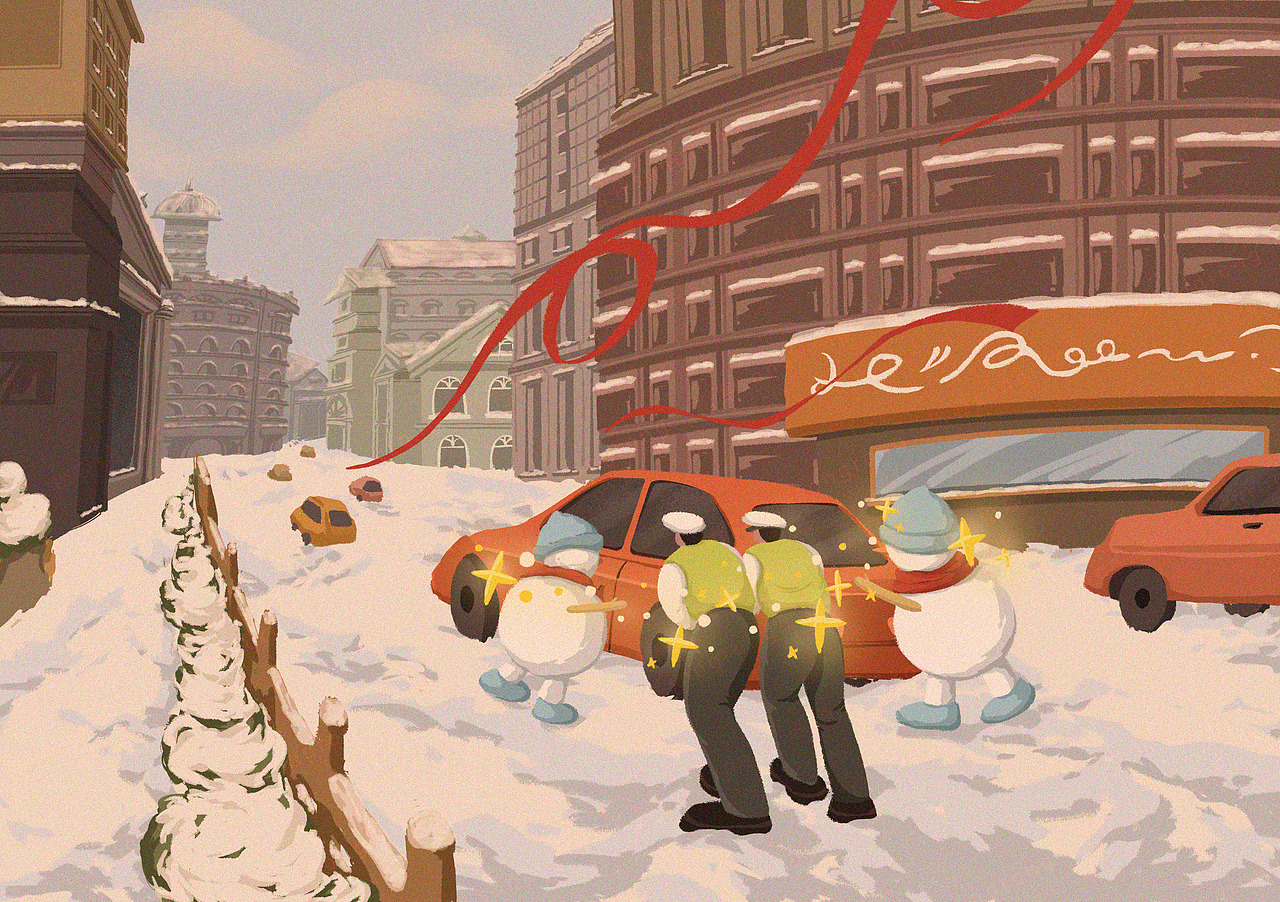 雪人的祝福（图ZMjgzNTEyNzE2） - 创作习作 - 站酷设计师松容原创素材 - 站酷ZCOOL