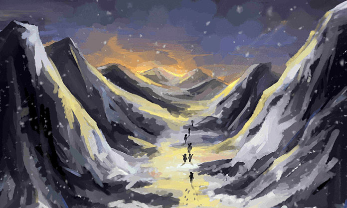 雪山来客（图ZMTM0MTkwMDUy） - 创作习作 - 站酷设计师饼子er原创素材 - 站酷ZCOOL