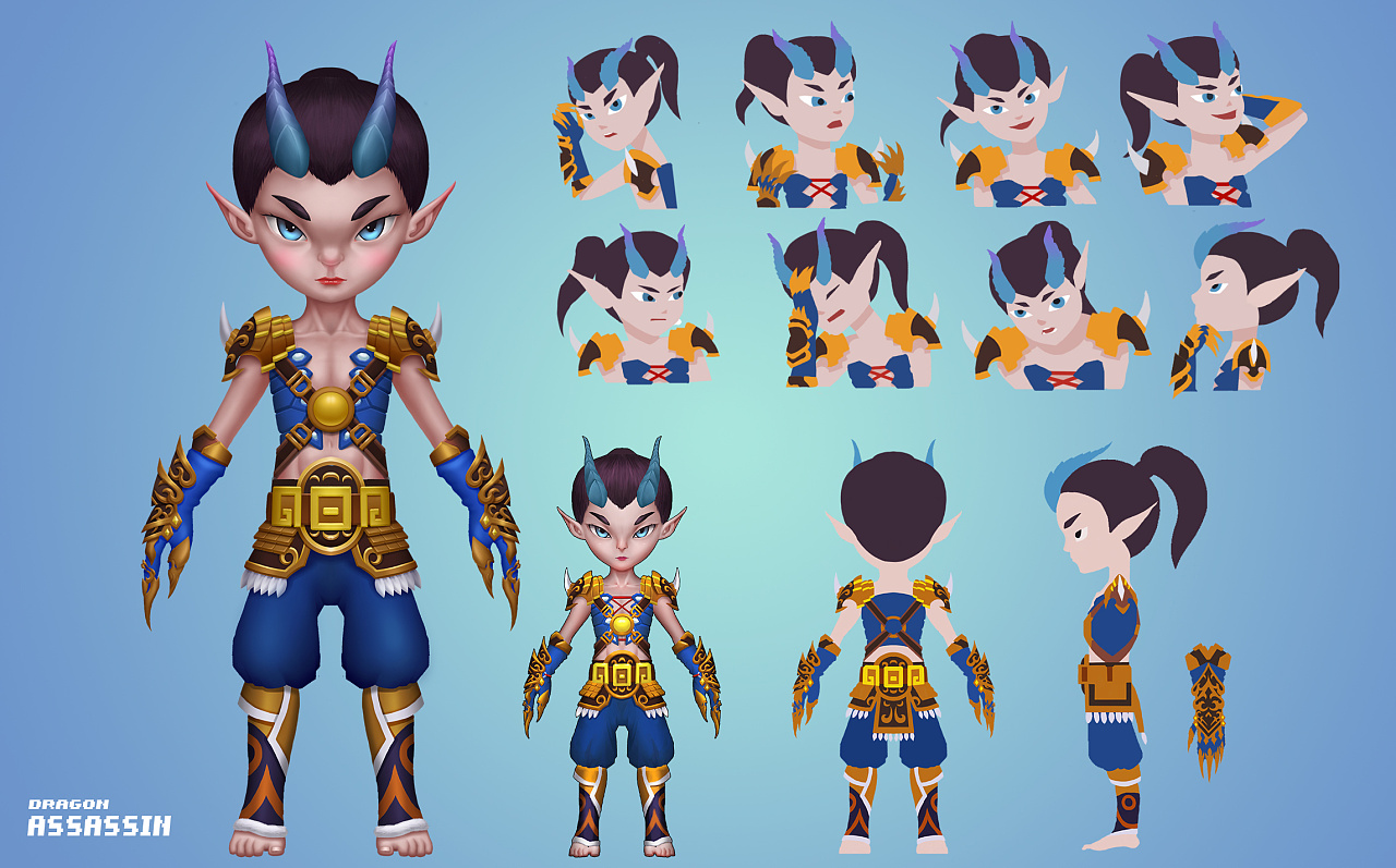 q版小龙人刺客原画练习