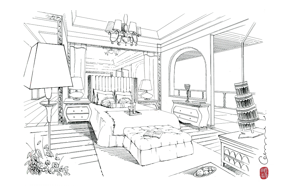 以前画的一些室内手绘和景观手绘和感悟！ 甘耀云手绘（图ZMzM4NzczMjg=） - 家装设计 - 站酷设计师设计师甘耀云原创素材 - 站酷ZCOOL