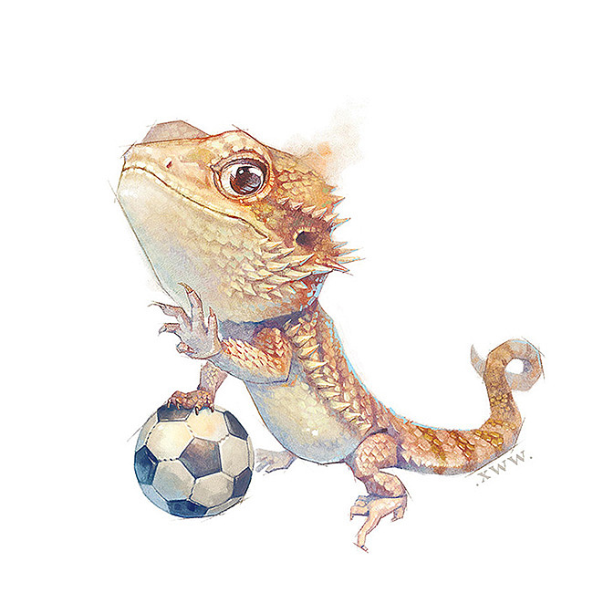 【萌宠】霸气蠢萌蜥rex|插画|商业插画|雪娃娃童画_原创作品-站酷