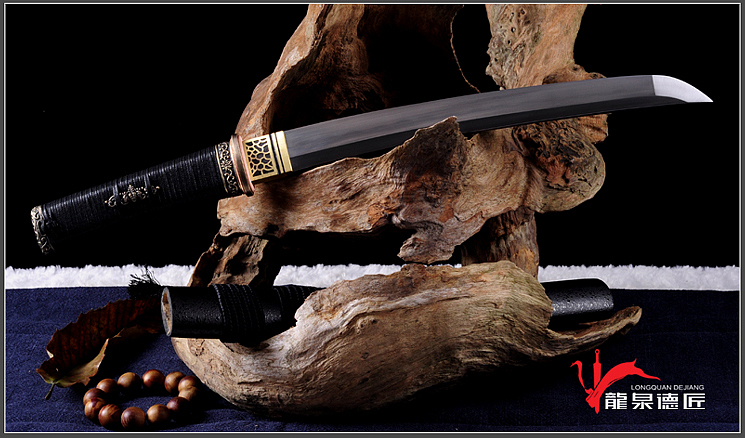 德匠堂宝剑龙泉刀剑短款武士刀地肌钢dj3008