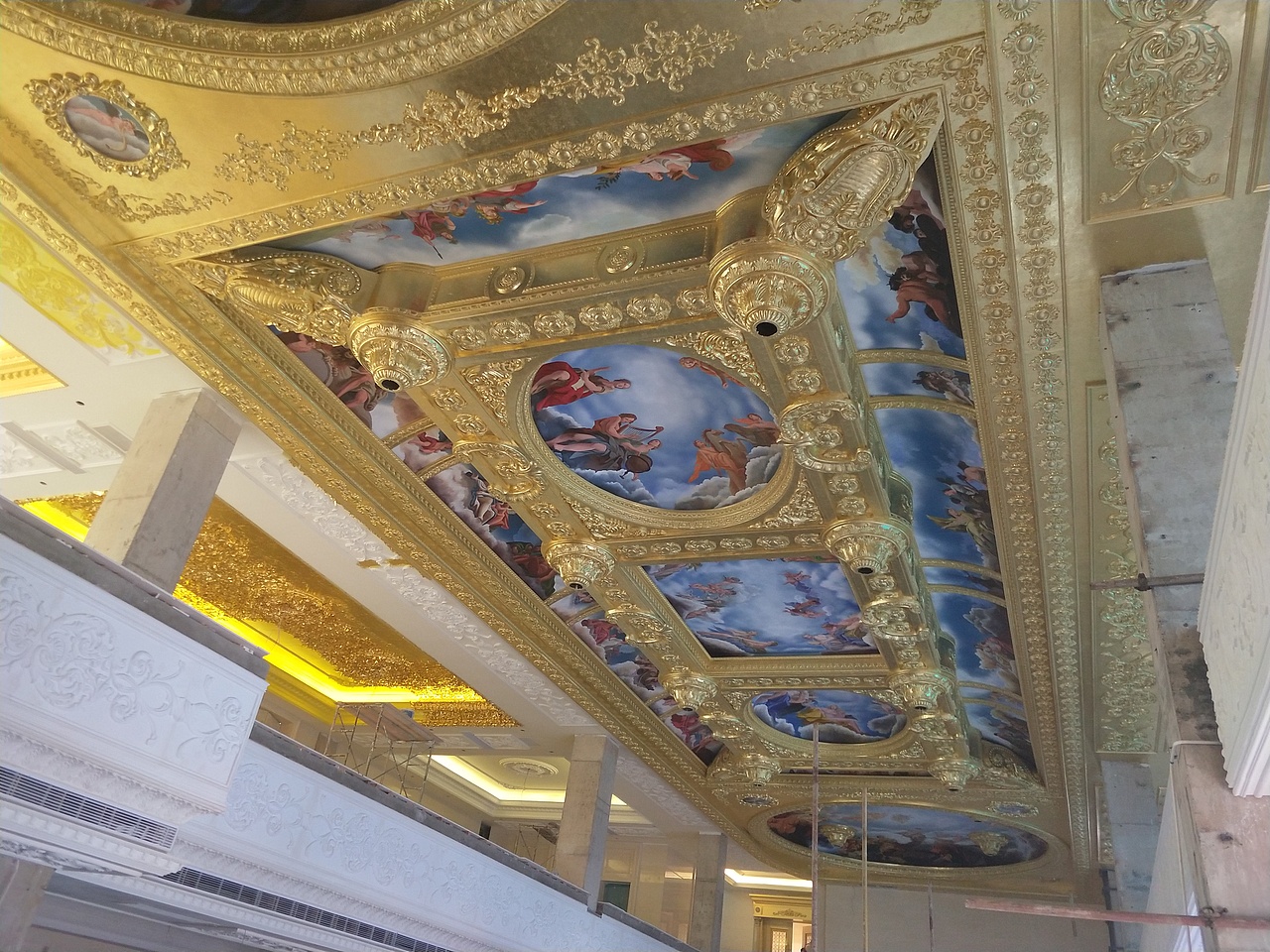 云南壁画天顶穹顶壁画墙绘手绘墙欧式油画