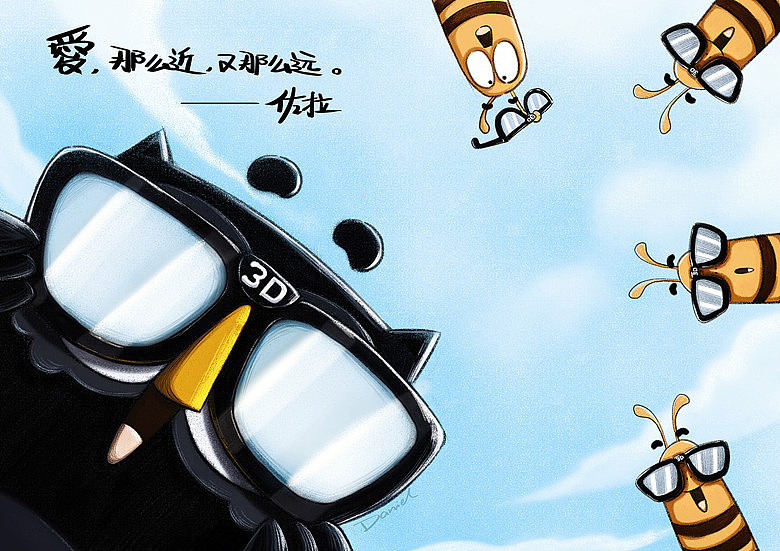 佐拉童话：一只思考人生的猫头鹰（图ZNjQ0OTM5Ng==） - 单幅漫画 - 站酷设计师佐拉Zola原创素材 - 站酷ZCOOL