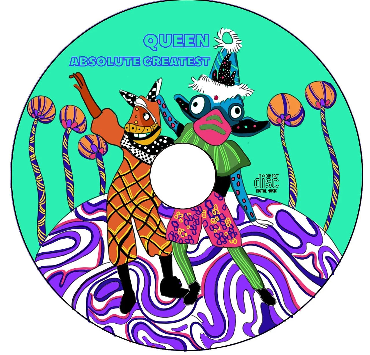 queen-cd设计 |插画|艺术插画|甜崽小羊 - 原创作品 - 站酷 (zcool)