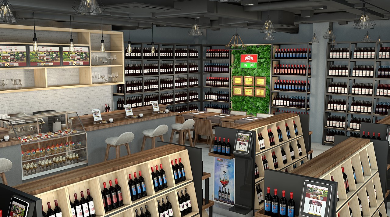 长沙西班红酒有限公司 SI终端店面设计（图ZOTI2MTgzMTY=） - 家装设计 - 站酷设计师hm0512x原创素材 - 站酷ZCOOL