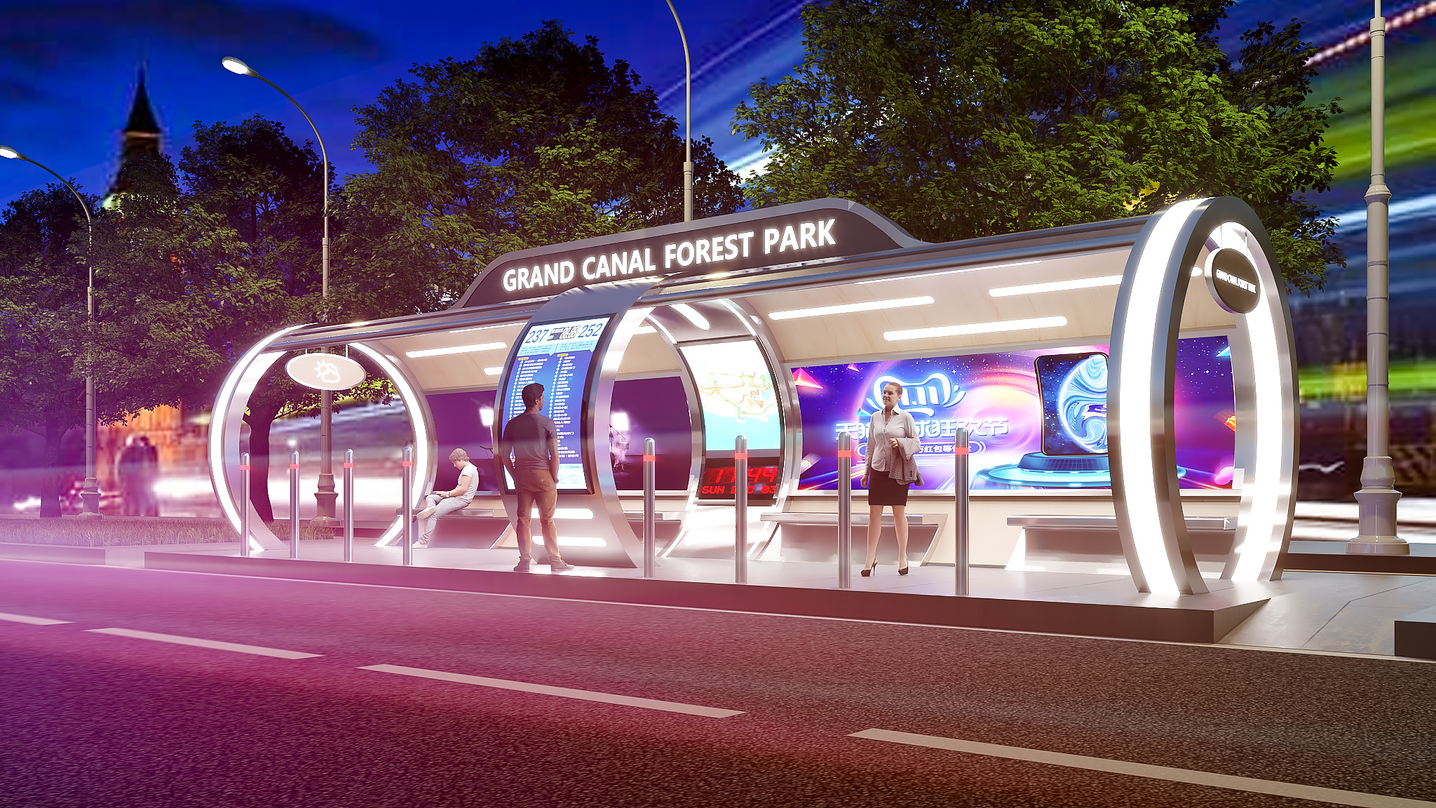 bus stop-(公交站)|三维|场景|w冥王星m - 原创作品 - 站酷 (zcool)