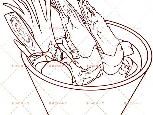 冬陰功海鮮湯（個人主頁-ZNjUxNjYwOTI=） - 商業(yè)插畫 - 站酷設(shè)計師潴小丫原創(chuàng)素材 - 站酷ZCOOL