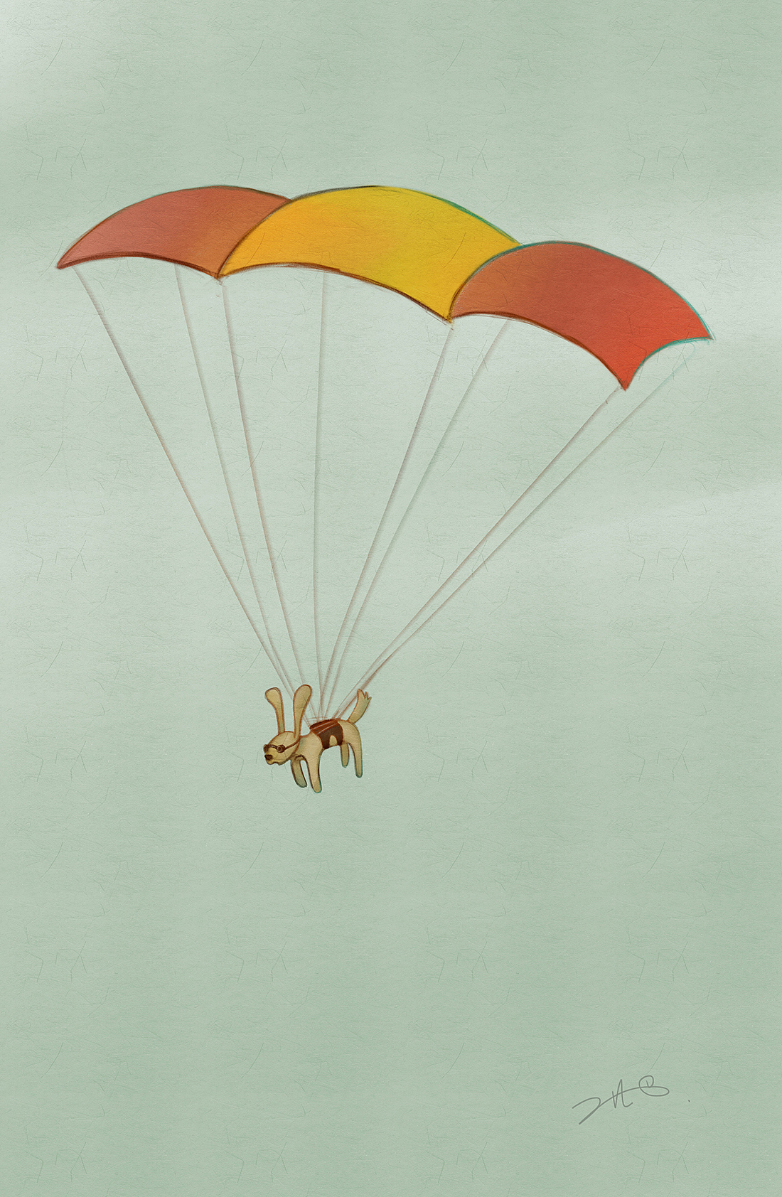 跳伞|插画|商业插画|插画_小杉_原创作品-站酷zcool