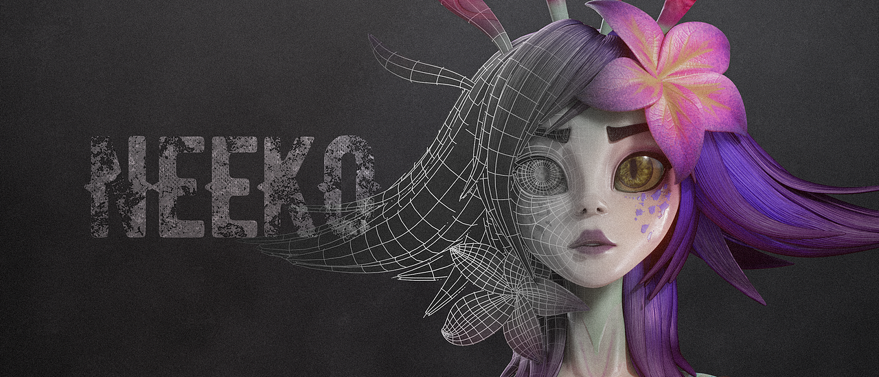 Blender练习-Neeko及写实皮肤材质与毛发尝试（图ZMjIyNTE4NTM2） - 人物/生物 - 站酷设计师Demaner原创素材 - 站酷ZCOOL