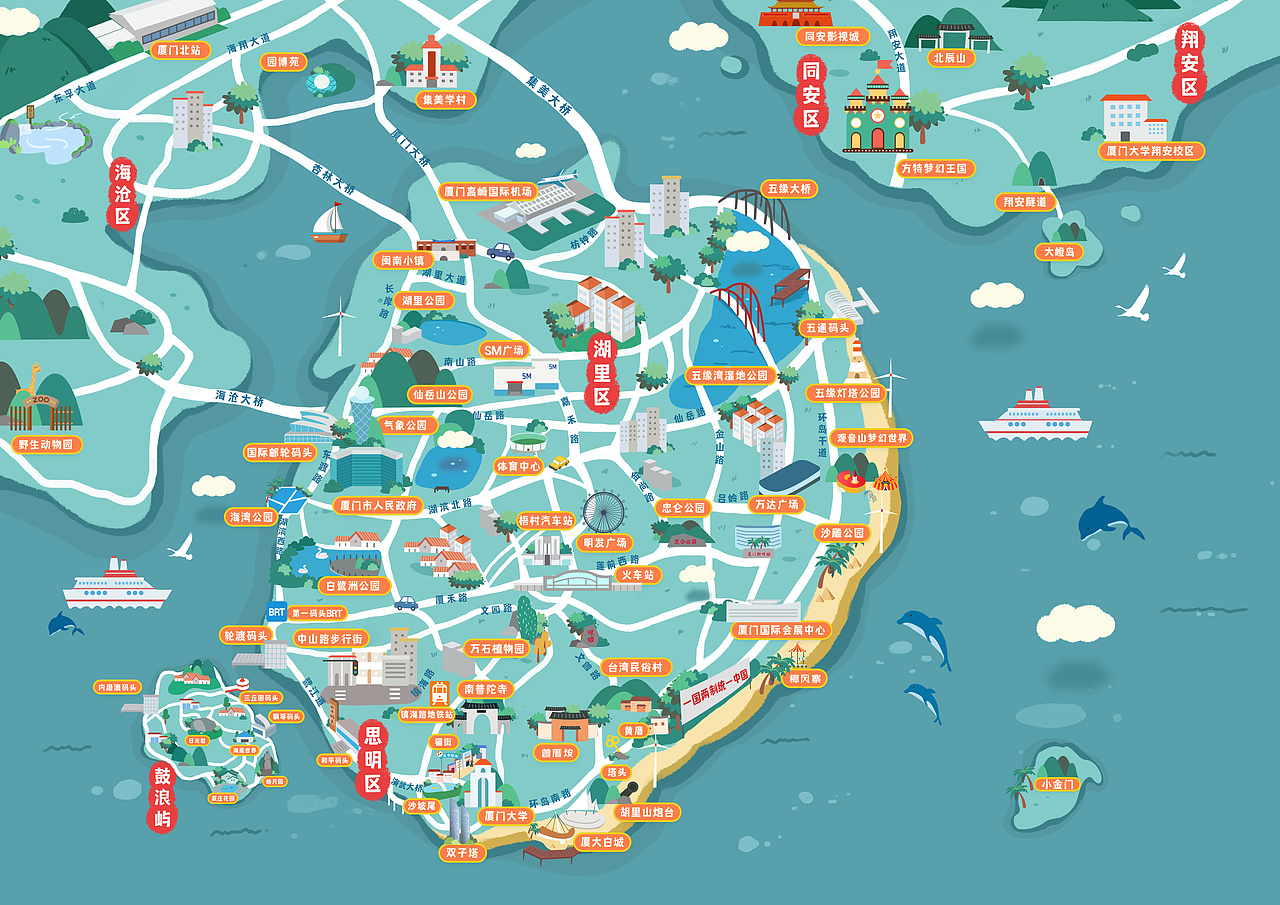 厦门地图x鼓浪屿