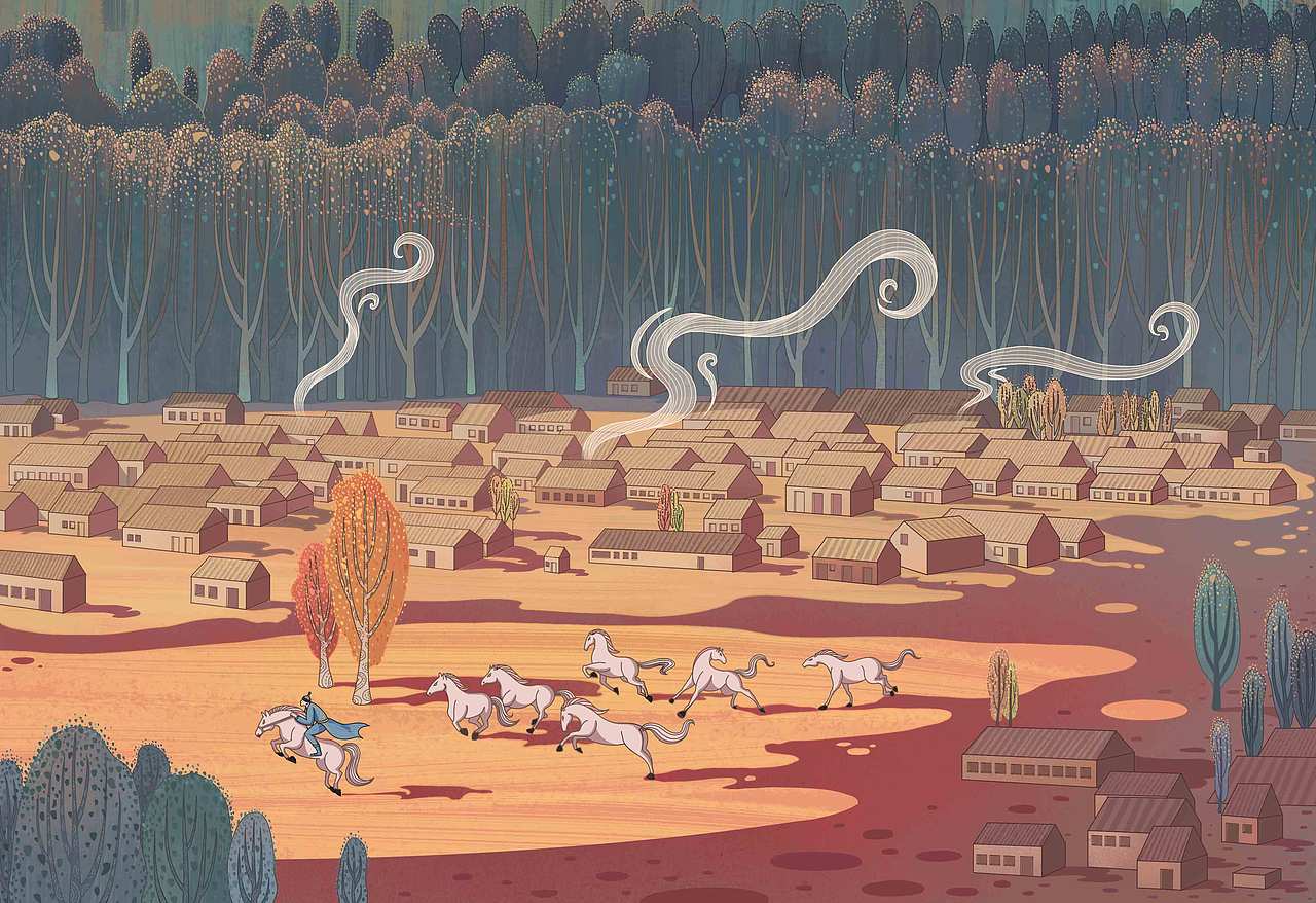 《田园牧歌——中国乡村图鉴》——第二弹（图ZMjMxOTg1MDI0） - 艺术插画 - 站酷设计师是浩浩呢原创素材 - 站酷ZCOOL