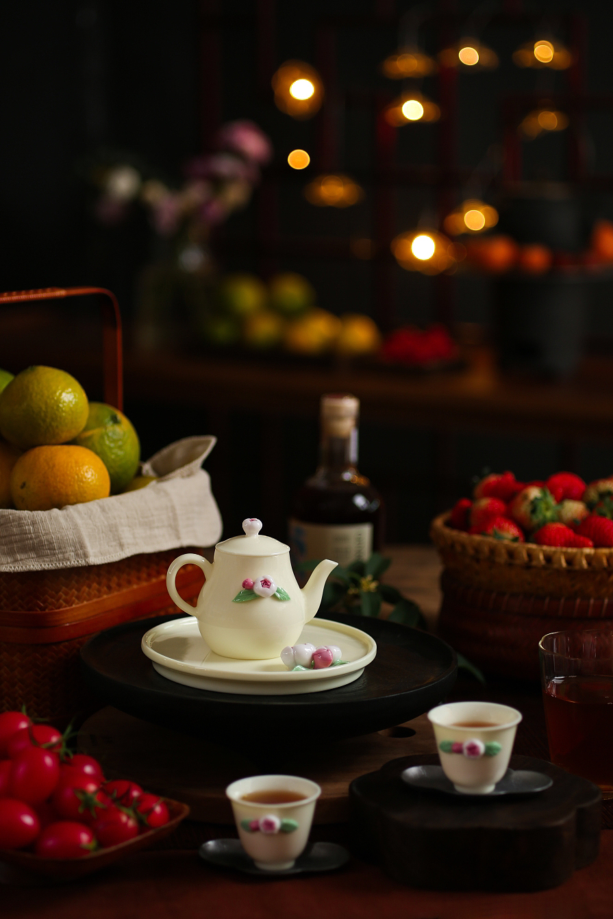 海棠花女神茶具