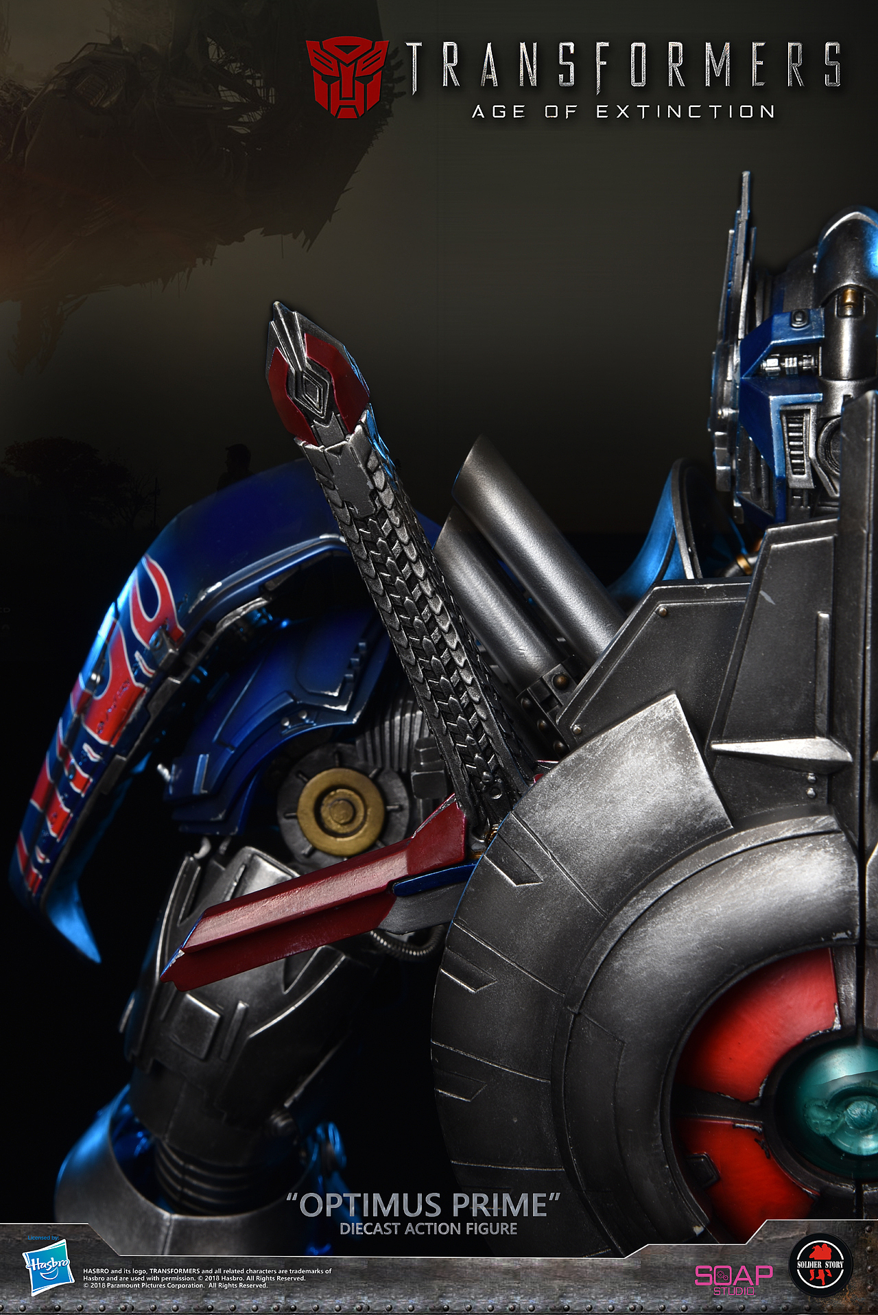 solider story变形金刚4绝迹逢生20寸可动合金 擎天柱