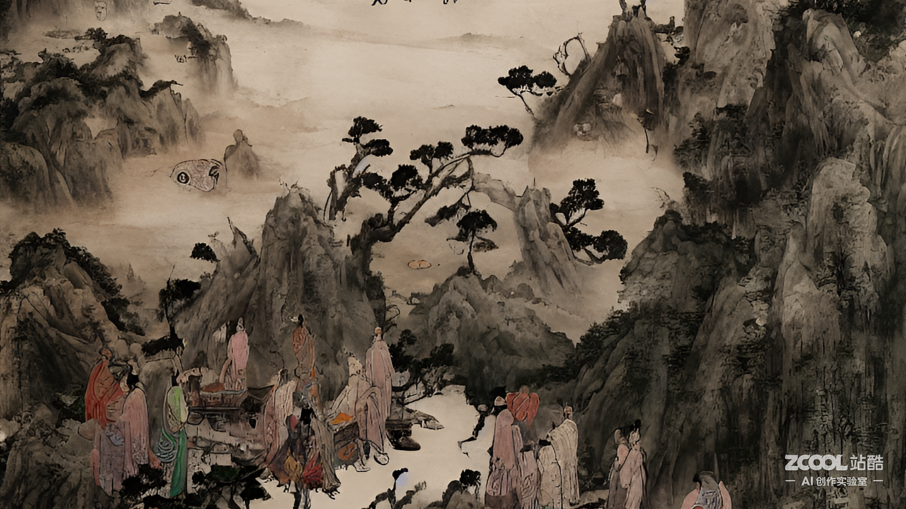 #AI创作实验室#仙风道骨，神仙，中国元素，中国风（图ZMzI0NDc3MjA4） - AI作品 - 站酷设计师鑫森淼晶垚原创素材 - 站酷ZCOOL
