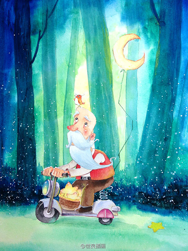 摘星星归来（图ZMTk3MjIxMjQ=） - 商业插画 - 站酷设计师世良插画原创素材 - 站酷ZCOOL