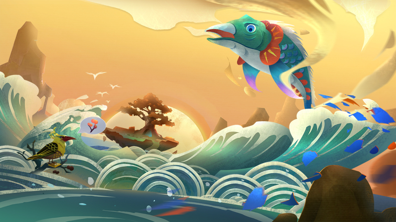 《最山海》游戏精美场景|插画|商业插画|fangpeiii