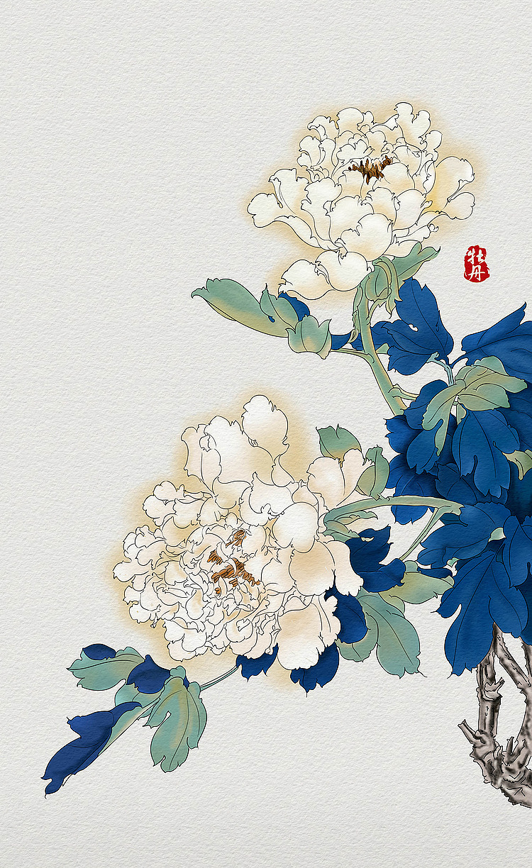 国色天香之牡丹临摹练习