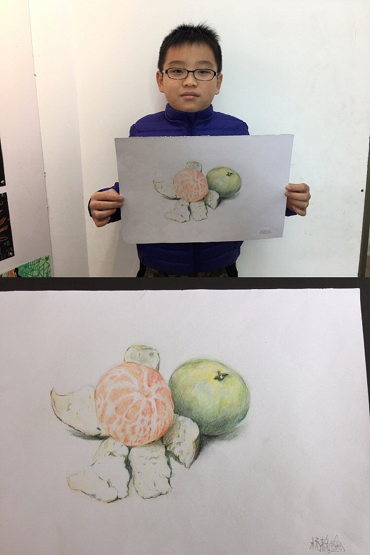 四年级的男孩,能细心到这个程度,已经是很棒了,过程是痛苦的,但出来的结果是完美的