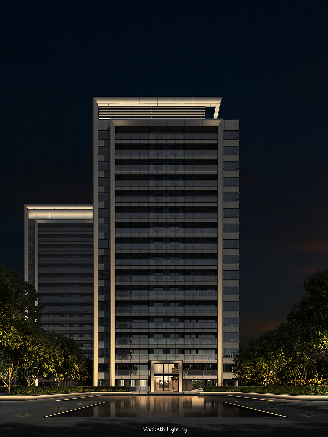 仁恒住宅灯光夜景