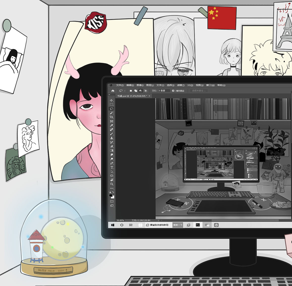 解救“太空人”（图ZMTk2ODIxMTUy） - 创作习作 - 站酷设计师阿星阿星星-原创素材 - 站酷ZCOOL