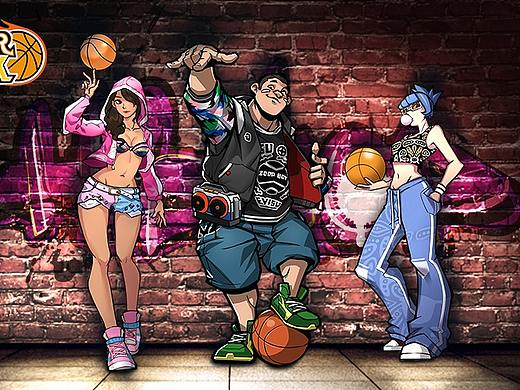 街头篮球类游戏平面宣传图