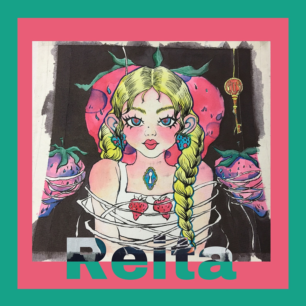 《草莓女孩》（图ZMTYxNTEzMzg4） - 创作习作 - 站酷设计师梣皙原创素材 - 站酷ZCOOL